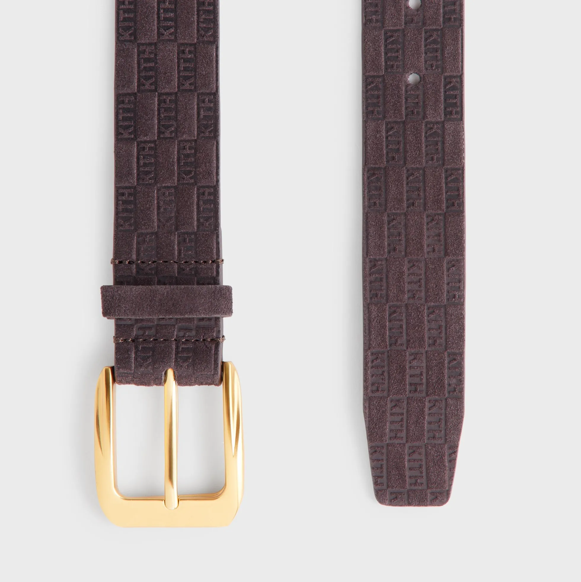 Kith Monogram Suede Leather Belt