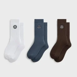 Kith 3-Pack Rose Script Cotton Crew Socks