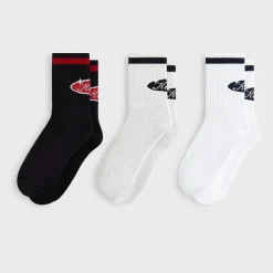 Kith 3-Pack Striped Cotton Mid Crew Socks