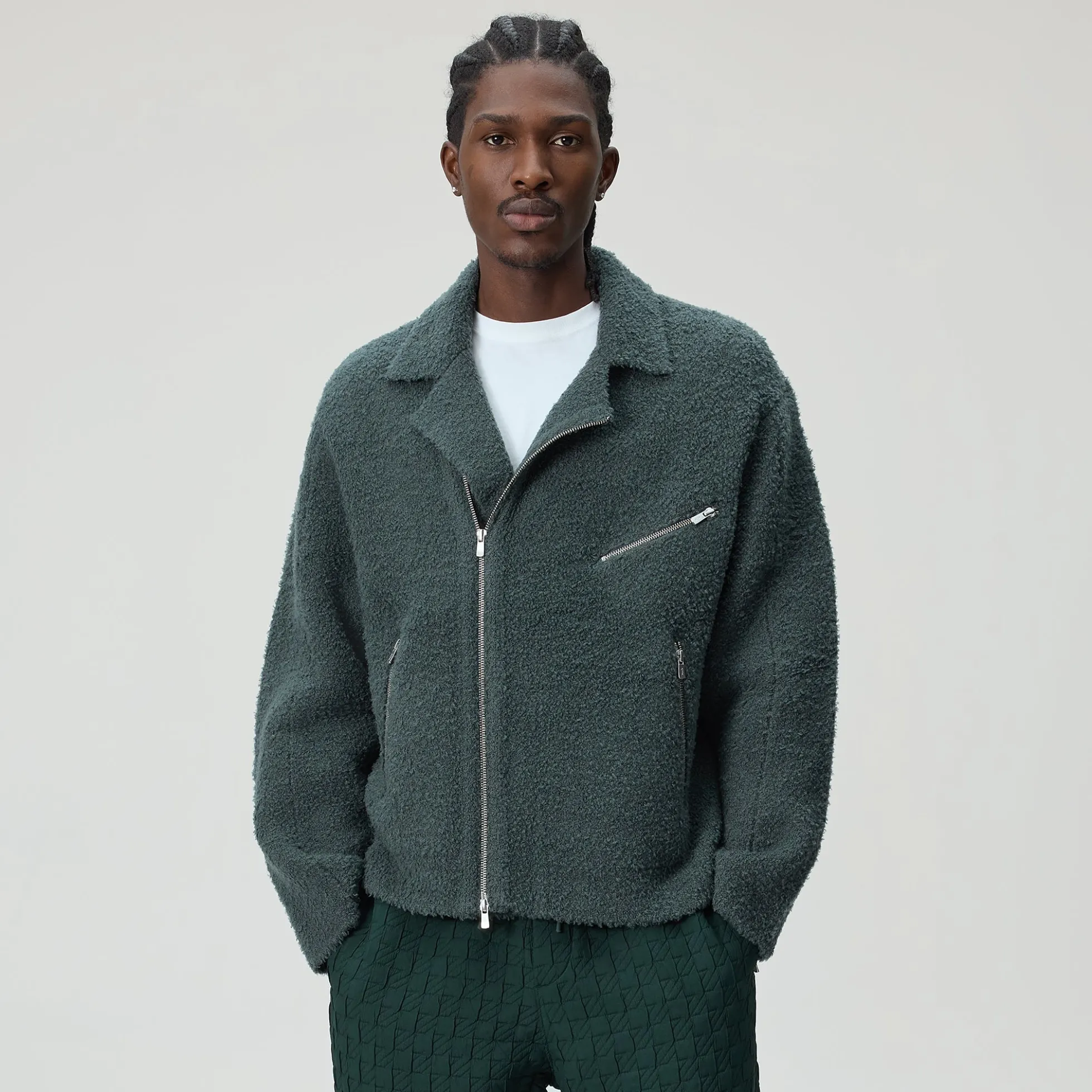 Kith Plush Knit Brian Moto Jacket