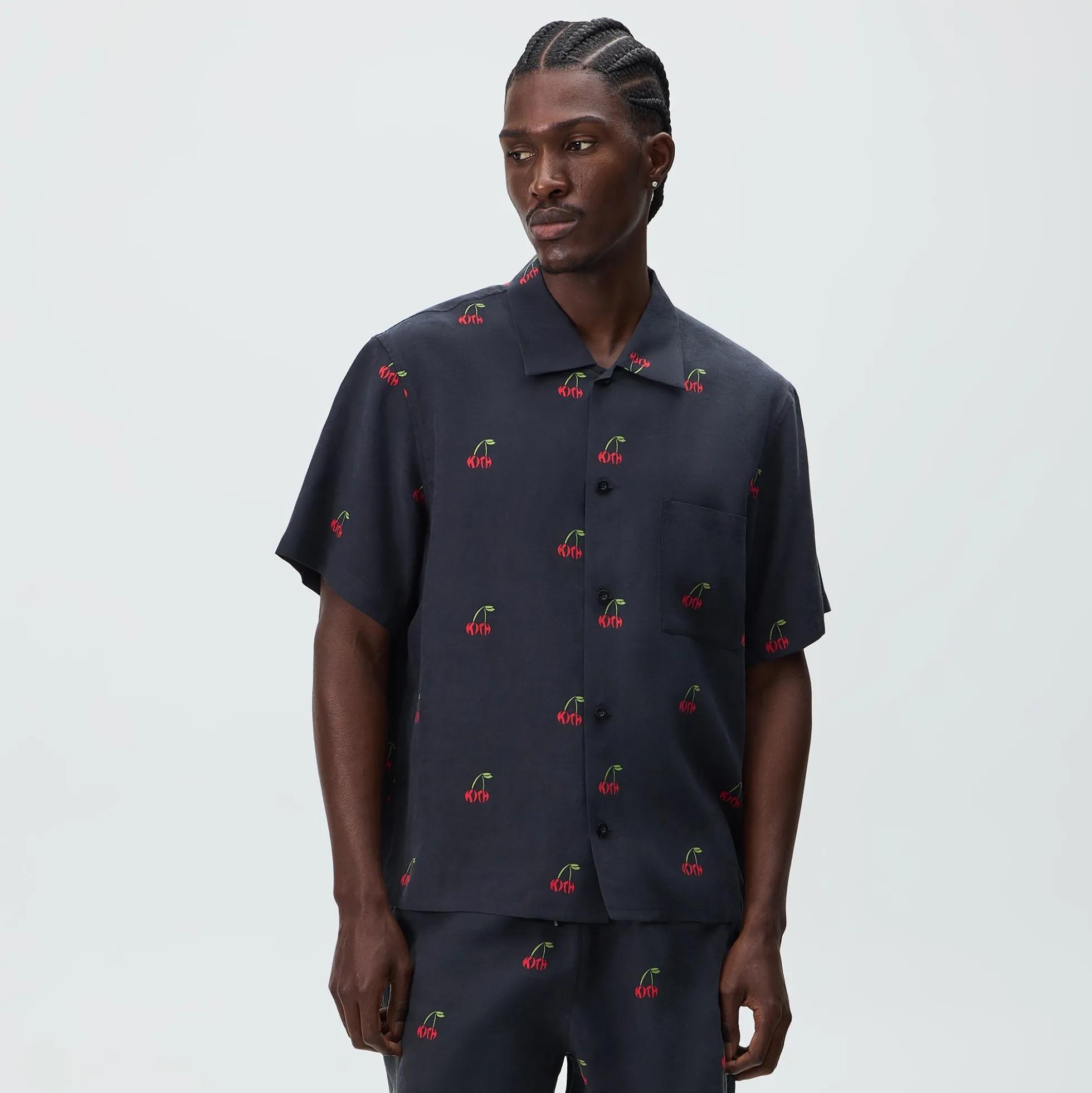 Kith Printed Cherry Cupro Linen Beckham Buttondown