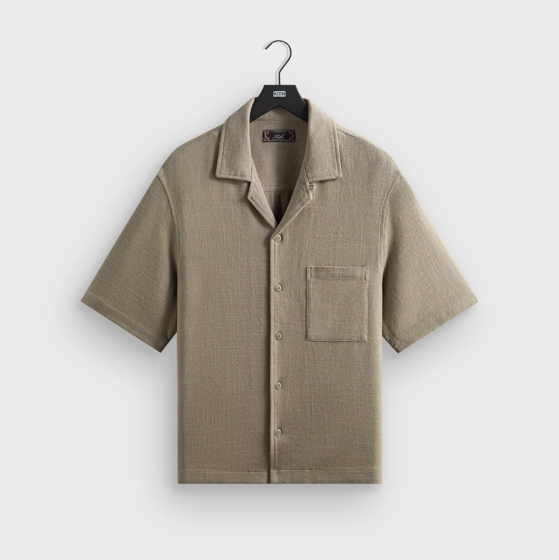 Kith Soft Woven Cropped Beckham Camp Collar Shirt