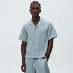 Kith Soft Woven Cropped Beckham Camp Collar Shirt