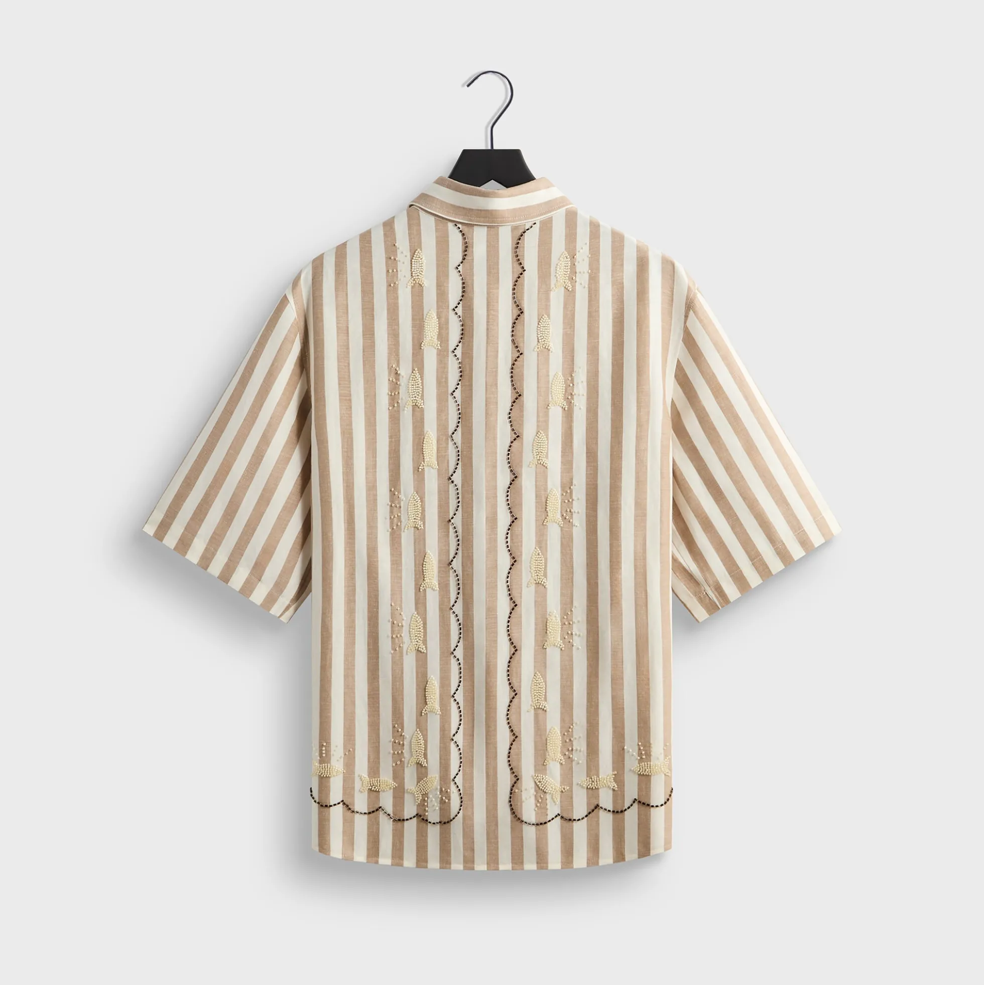 Kith Spun Silk Linen Stripe Paxton Buttondown