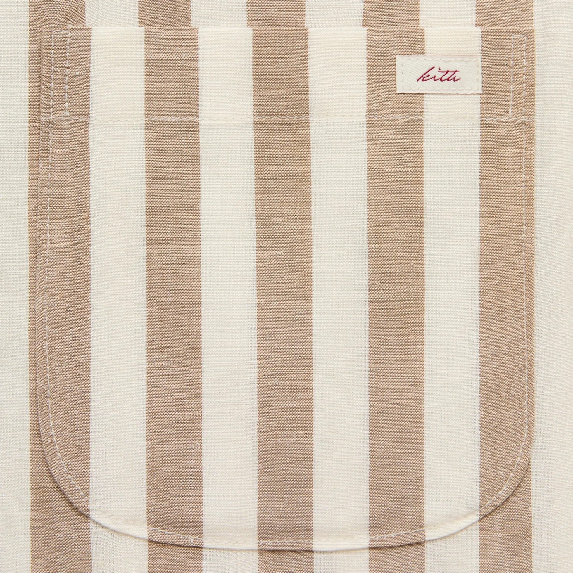 Kith Spun Silk Linen Stripe Paxton Buttondown