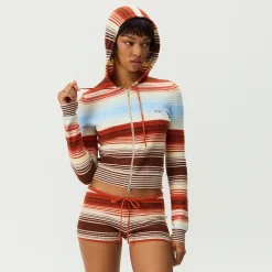 Kith Women Adley Shrunken Multi Sweater Hoodie