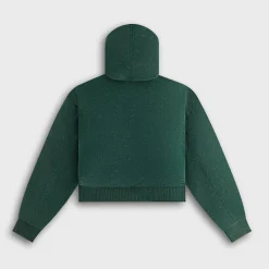 Kith Women Bex Cropped Sueded Jersey Puffer