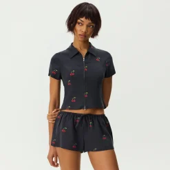 Kith Women Caela Cherry Zip Shirt