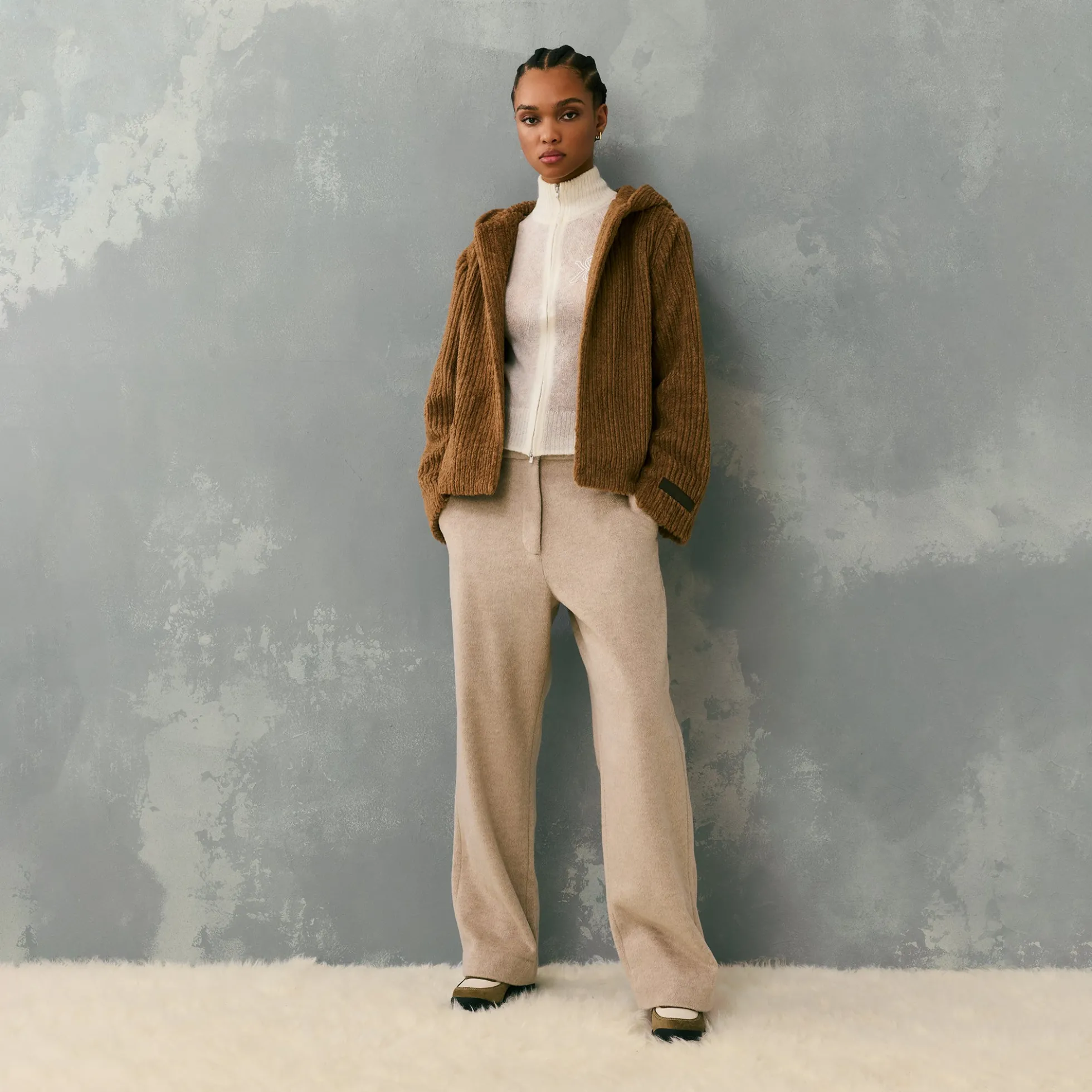 Kith Women Harlyn Hooded Fur Jacket
