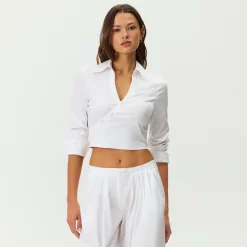 Kith Women Kairi Poplin Wrap Shirt