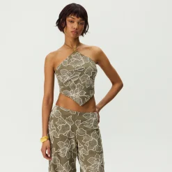 Kith Women Kumi Embroidered Halter Top