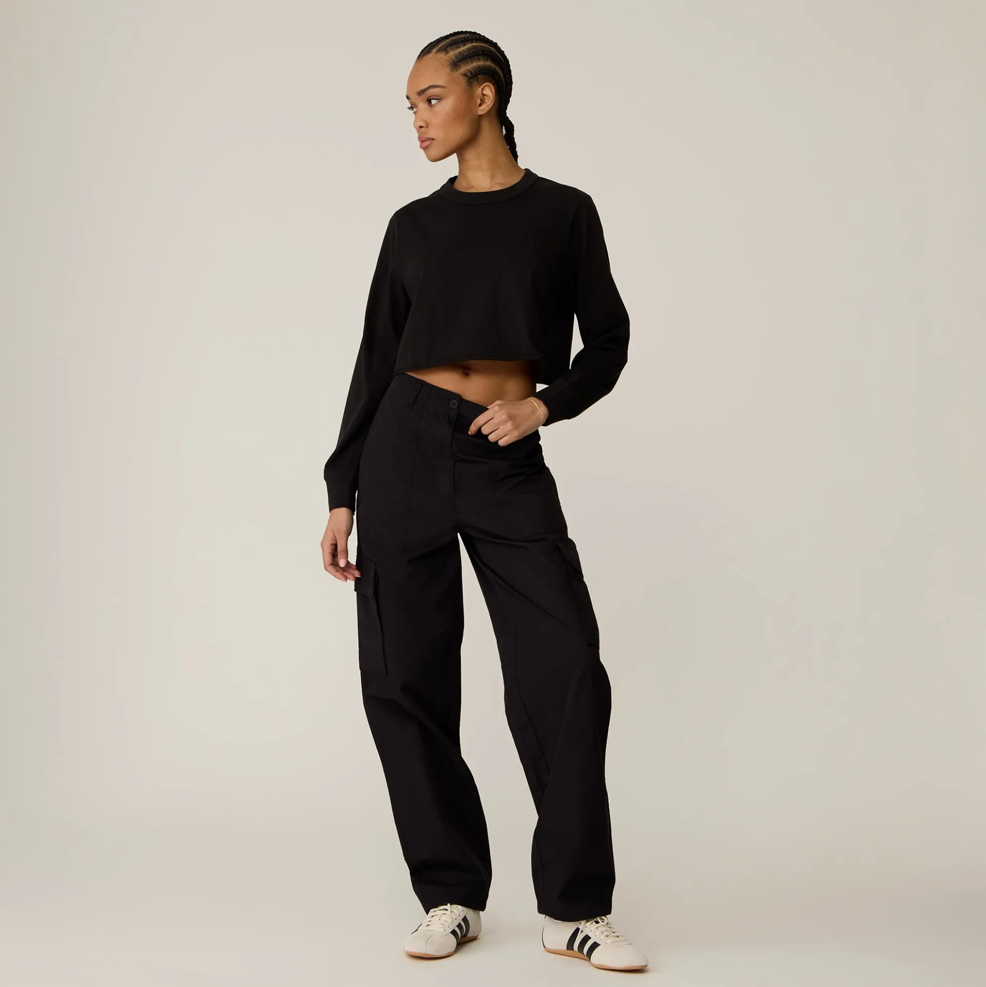Kith Women Lucy Cropped Long Sleeve II Tee