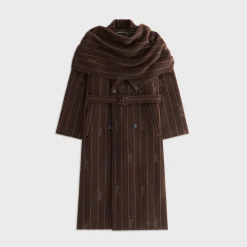 Kith Women Maeva Melton Stripe Scarf Coat