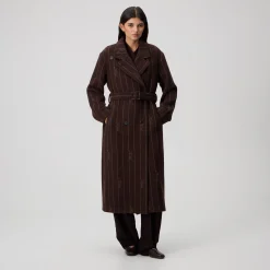 Kith Women Maeva Melton Stripe Scarf Coat