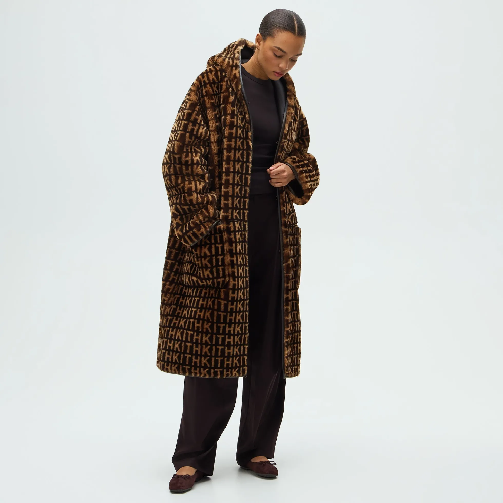 Kith Women Monogram Shearling Coat