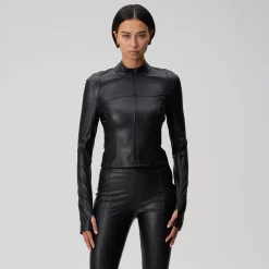 Kith Women Nita Faux Leather Zip Long Sleeve