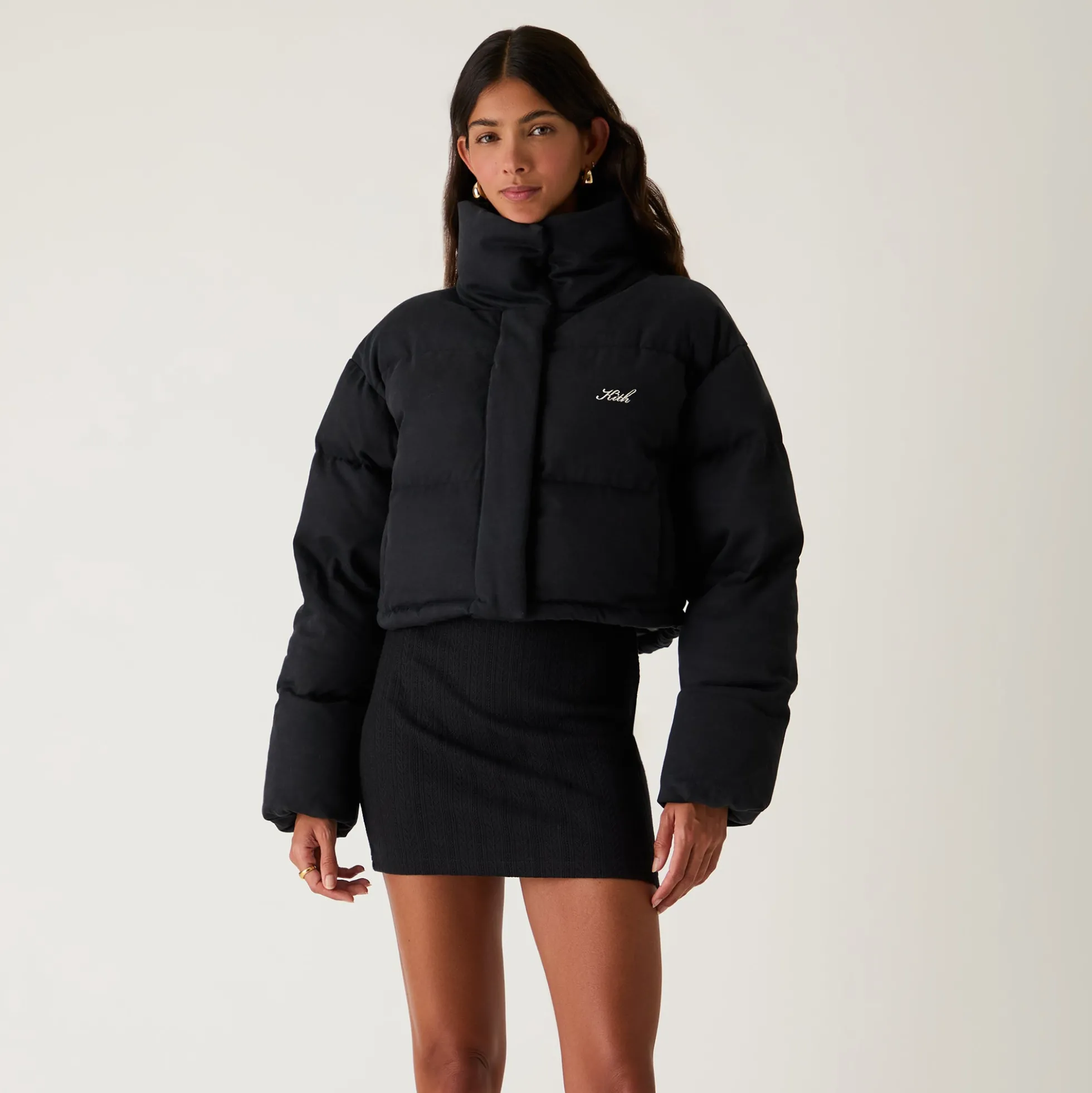 Kith Women Shae Cropped Denim Puffer