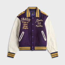 Lettered Wool Melton Jacket