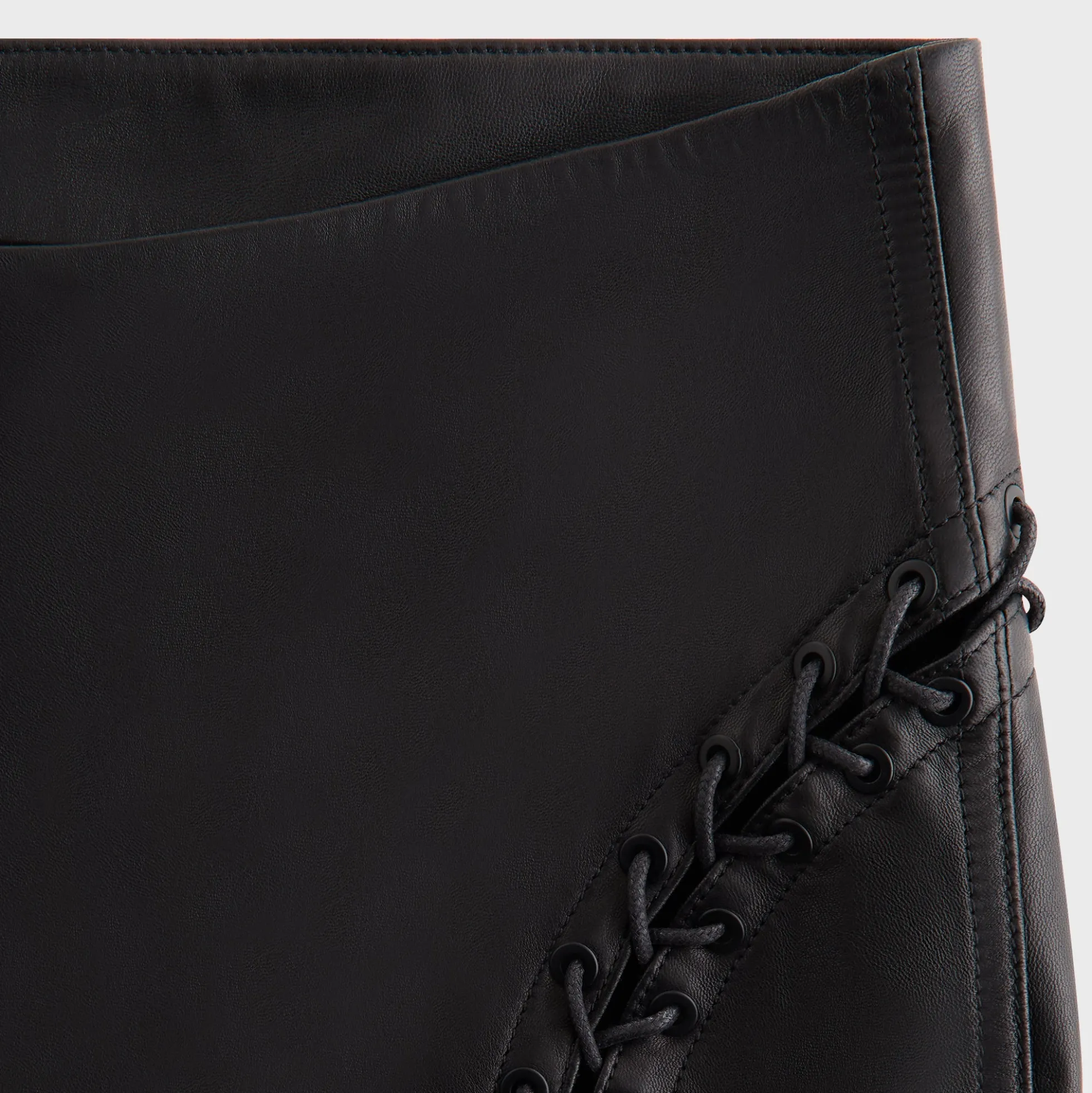 Lisa for Kith Women Cerise Leather Lace Up Pant