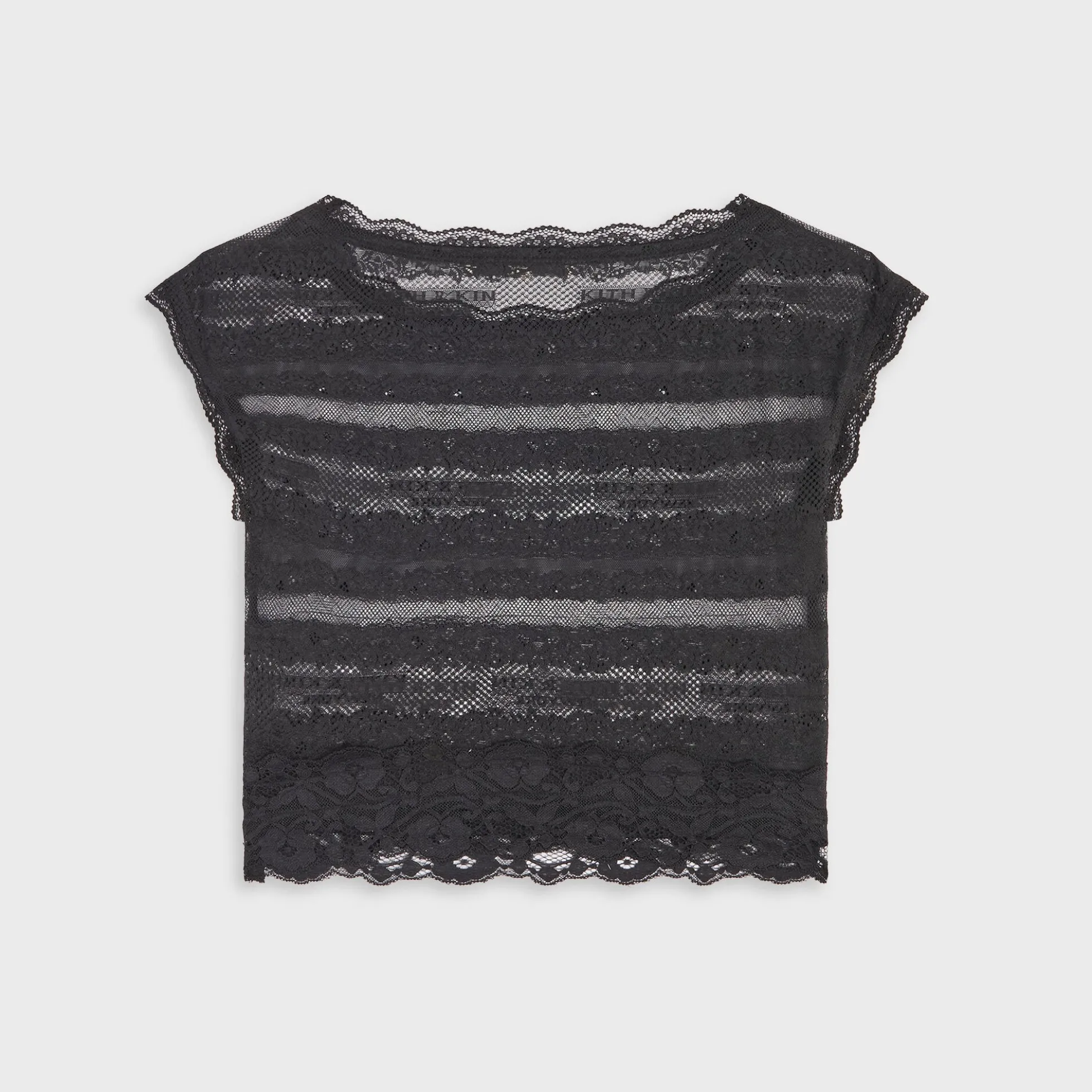Lisa for Kith Women Cesca Logo Lace Cropped Tee