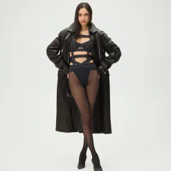 Lisa for Kith Women Hera Convertible Leather Coat