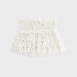 Lisa for Kith Women Mariko Mesh Ruffle Mini Skirt