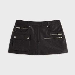 Lisa for Kith Women Nari Monogram Leather Mini Skirt