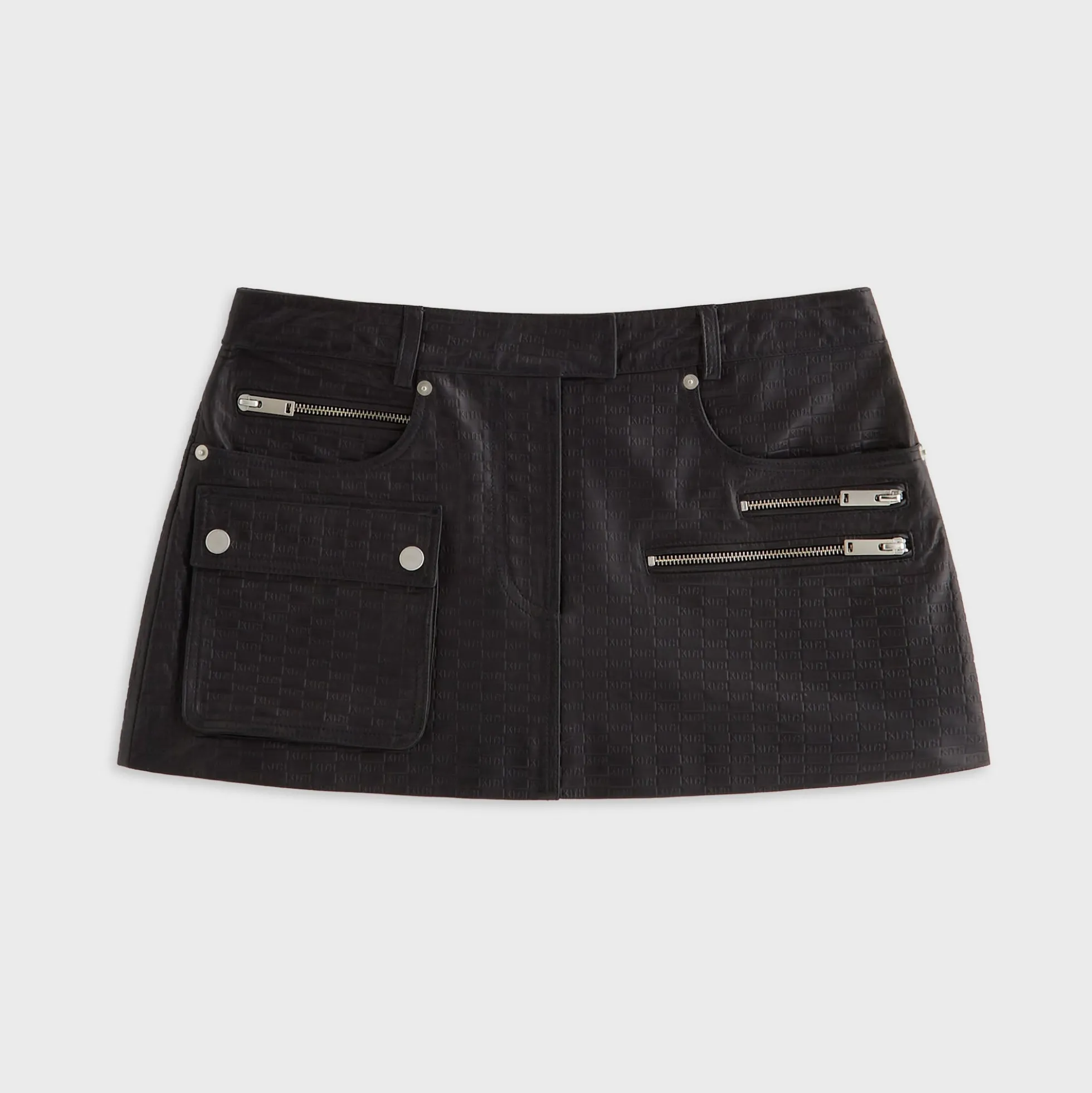 Lisa for Kith Women Nari Monogram Leather Mini Skirt