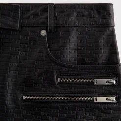 Lisa for Kith Women Nari Monogram Leather Mini Skirt