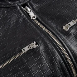 Lisa for Kith Women Nikita Monogram Leather Zip Top