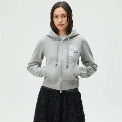 Lisa for Kith Women Tye Embroidered Lace Zip Hoodie