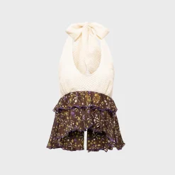 Lori Ruffled Halterneck Top
