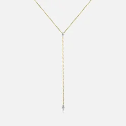 Marquis Lariat Necklace 14K Gold