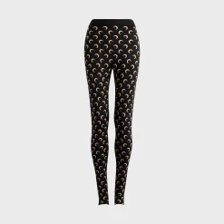 Moon Printed Jersey Stirrup Legging