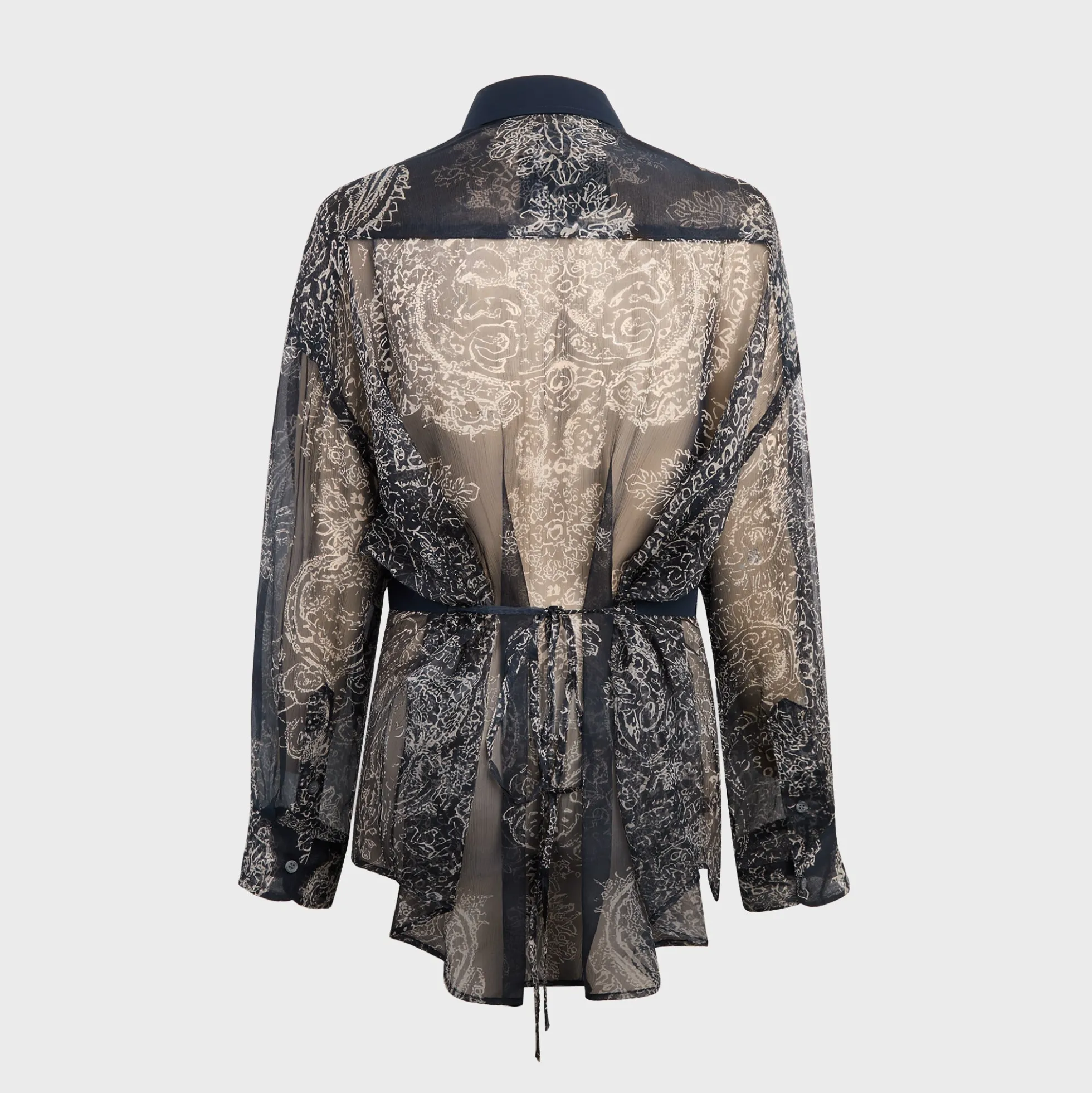Overlay Drop Neck Shirt