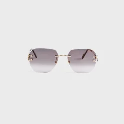 Rectangle 58 Sunglass Unisex Metal