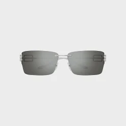 Rectangular Metal Sunglasses