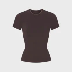 Ribbed Seamless Short Sleeve Top