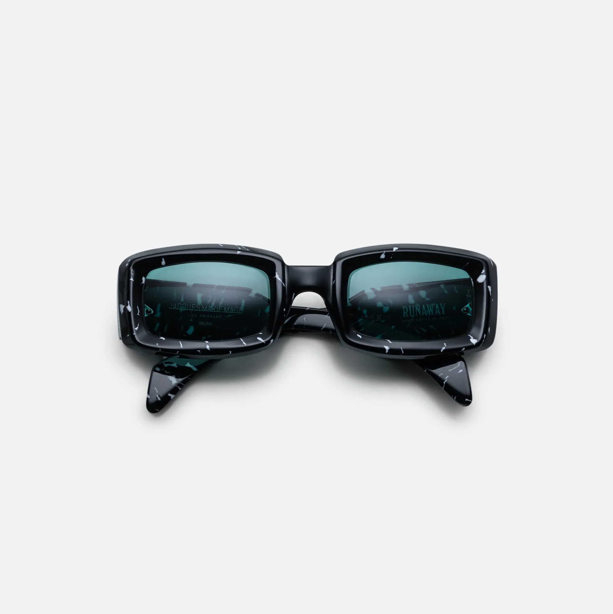 Runaway Marble Frame Seagreen Lens Silver Hardware