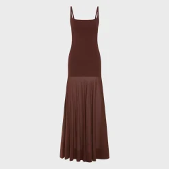 Sheer Silk Circle Hem Dress