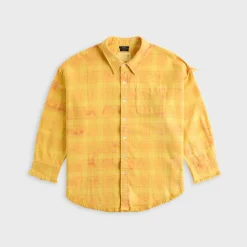 Shredded Seam Drop Neck Shirt