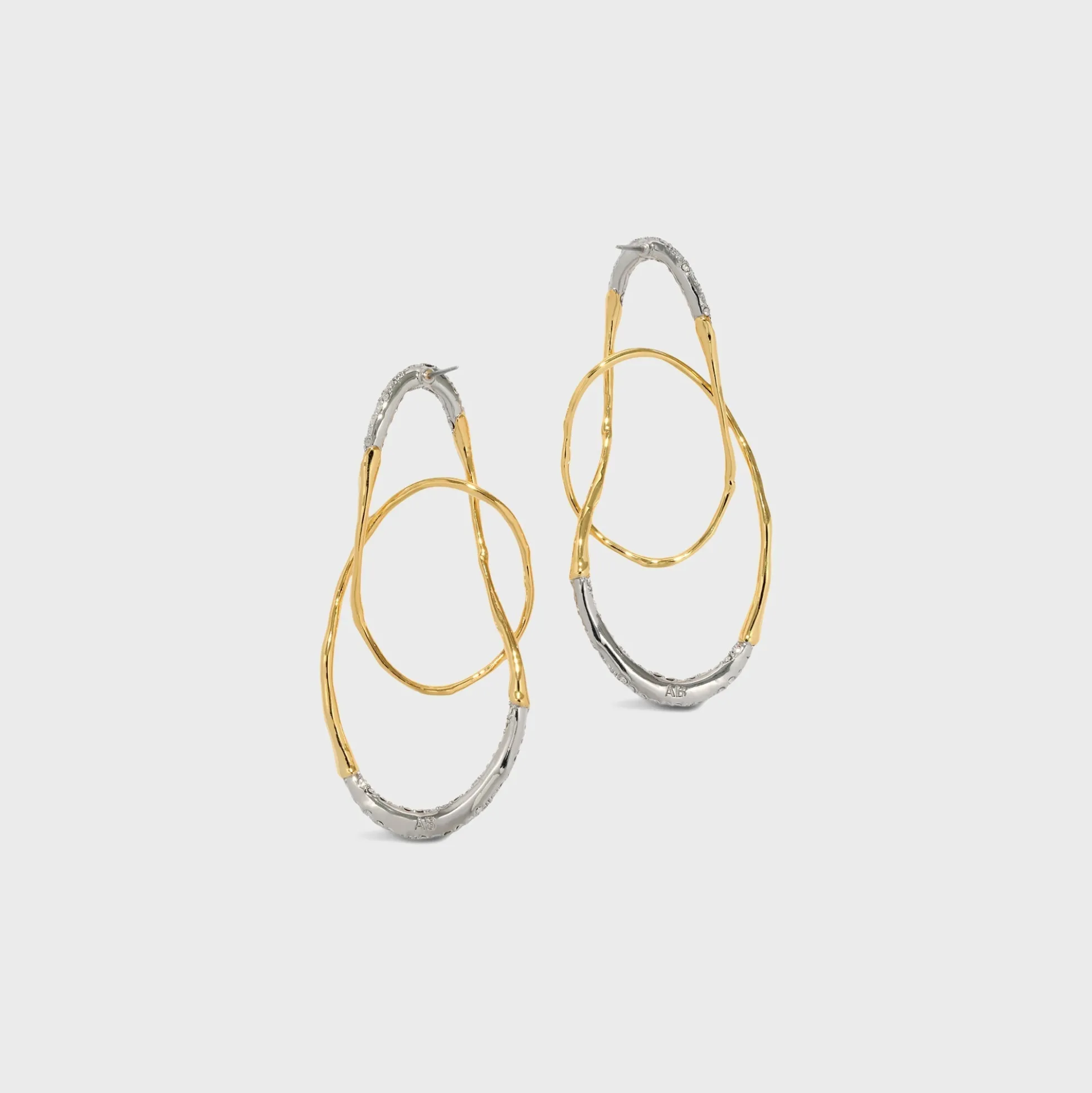 Solanales Crystal Twist Orbit Earrings