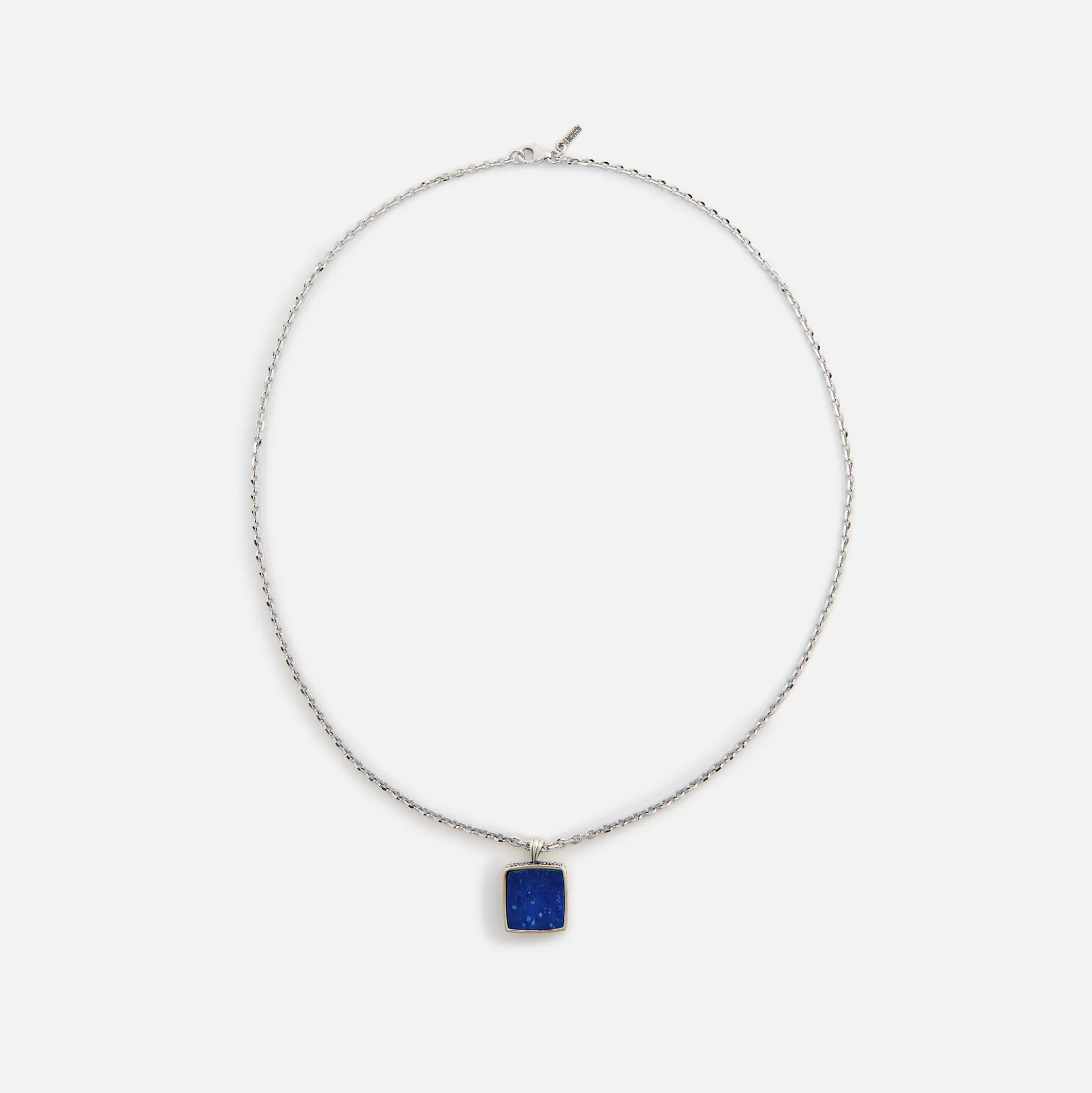 Square Lapis Amulet Necklace
