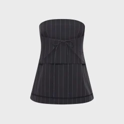 Strapless Rouleau Tie Top