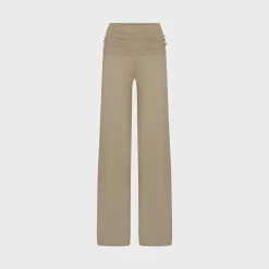 Stretch Knit Wide-Leg Pants