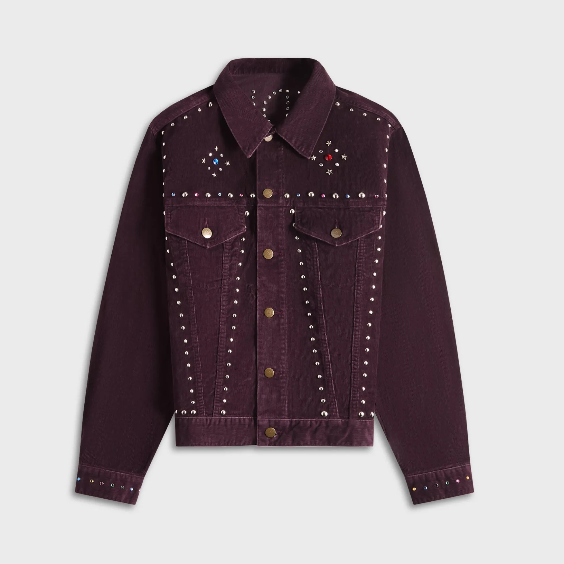 Studded 14W Corduroy Jean Jacket