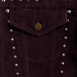Studded 14W Corduroy Jean Jacket
