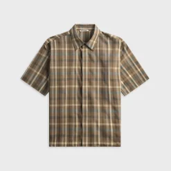 Super Fine Tropical Wool Check Short Sleeve Shirt