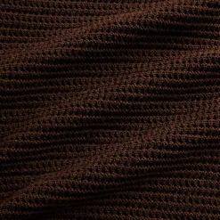 Tussah Silk Cotton Mesh Knit Skipper Polo