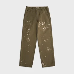 Washed Baggy Satin Bleached Baker Pants